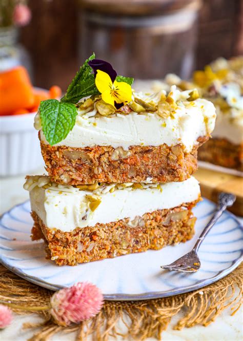 Frisse No Bake Carrot Cake Met Limoen Glutenvrij En Lactosevrij