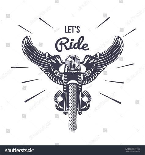 Vintage Motorcycle Wings Vector Illustration Stock Vector 321271982 ...