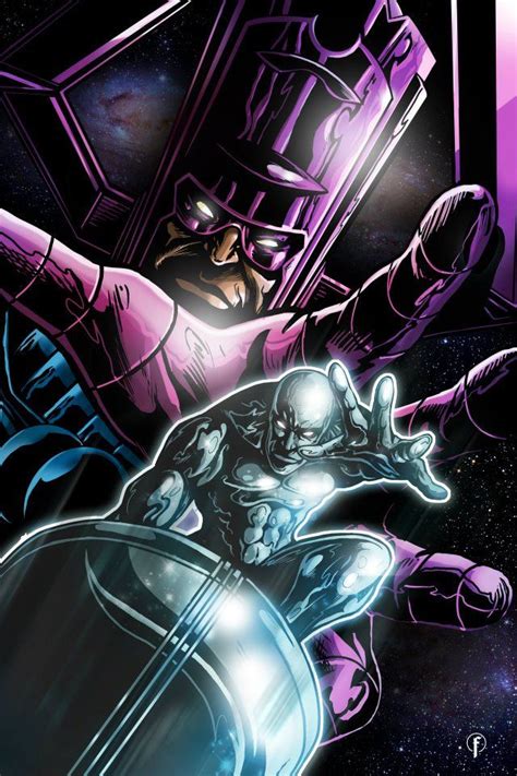 Silver Surfer Vs Galactus Color Silver Surfer Comic Silver Surfer