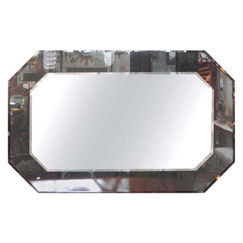 Custom Beveled-on-Beveled Glass Wall Mirror For Sale at 1stDibs