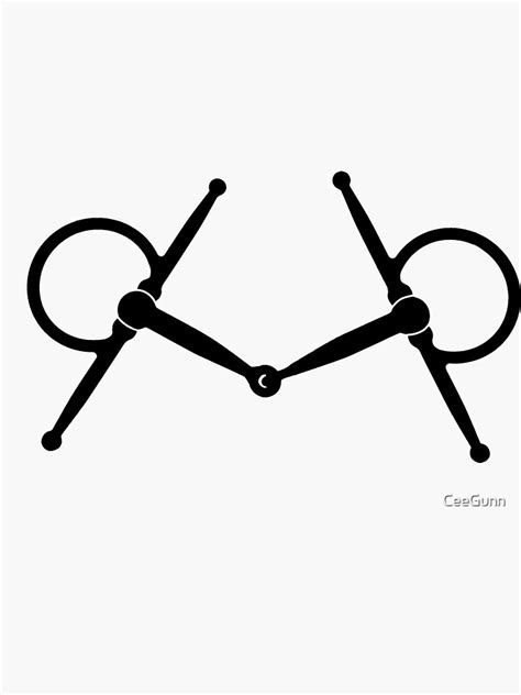 Full Cheek Snaffle Horse Bit Sticker By Ceegunn Redbubble