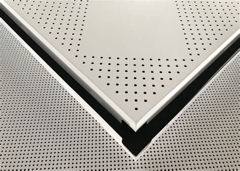 Aluminium Powder Coated Perforated Metal Ceiling Panel 600 X 600 X 0 6mm