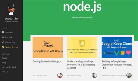 nodejs tutorials resources  beginners vandelay design