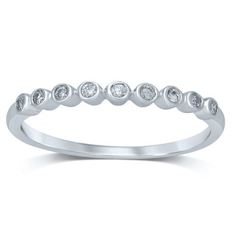 Bezel Set Diamond Stackable Band Oakmont Jewelry