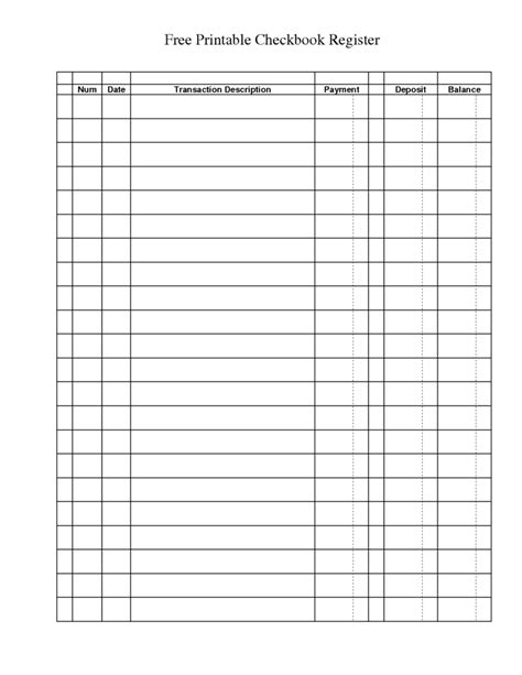 General Ledger Template Printable | Free Printable Checkbook in Blank ...