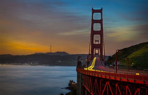 Golden Gate Bridge San Francisco Bay Long Exposure Golden Gate