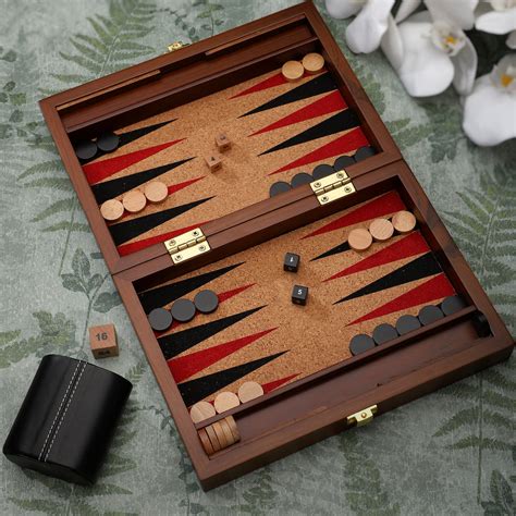 Backgammon Board Game - Teak Wood