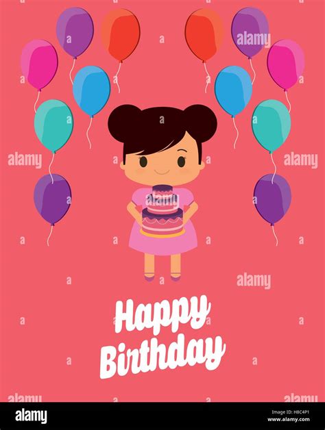 Happy birthday kid cartoon Stock Vector Image & Art - Alamy