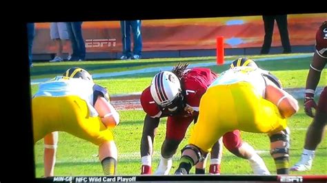 Michigan Vs South Carolina Jadeveon Clowney Hit Youtube