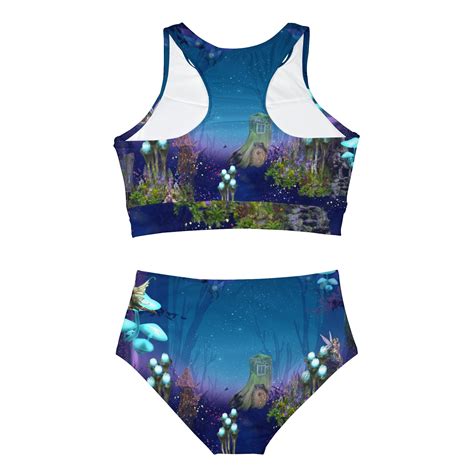 Sporty Bikini Set AOP Mushroom Bikini Etsy