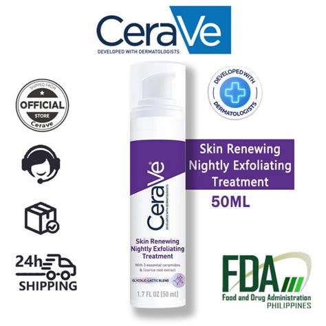 Cerave Skin Renewing Nightly Exfoliating Treatment Gentle Exfoliation To Help Smooth Fine Lines