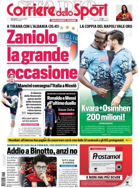 Capa Corriere Dello Sport Novembro Capasjornais Pt