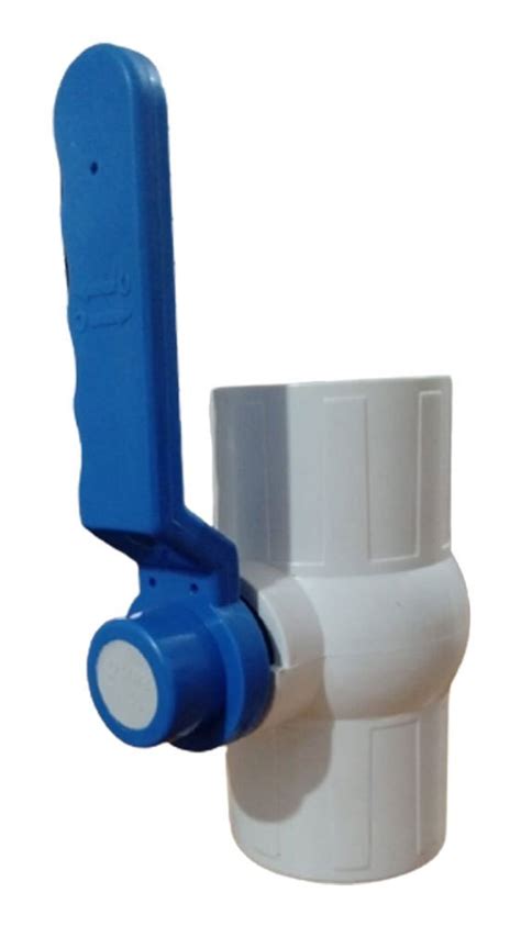 White And Blue Short Handle Agriculture Upvc Ball Valve Port Size