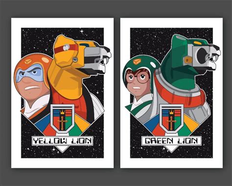 Complete Voltron Pilot and Lion Print Collection // 10% off 5 | Etsy