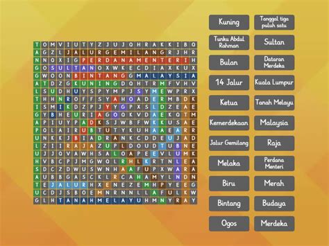 Bulan Kemerdekaan Carian Perkataan