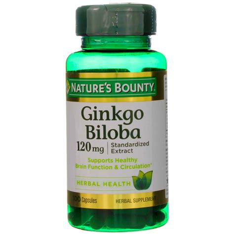 Nature S Bounty Ginkgo Biloba Mg Brain Capsule Supplement For