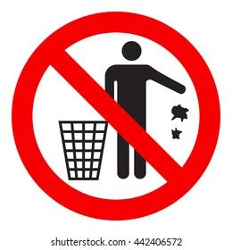 No Littering Sign Vector Stock Vector Royalty Free 1195034584