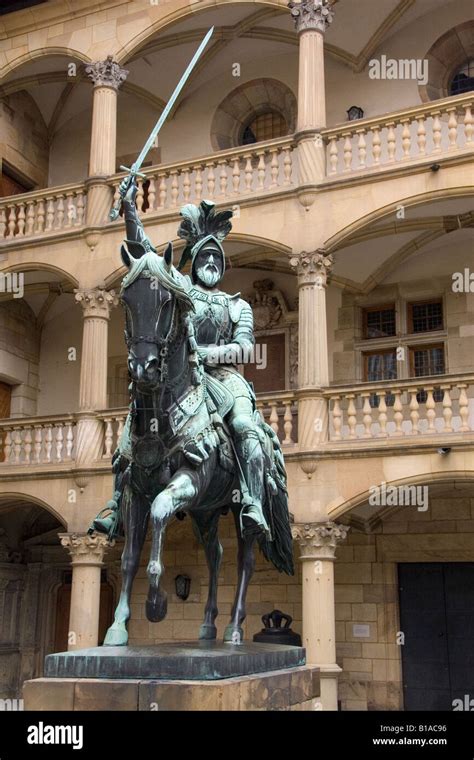 A Bronze Statue Of Duke Eberhard The Bearded In The Courtyard Of The