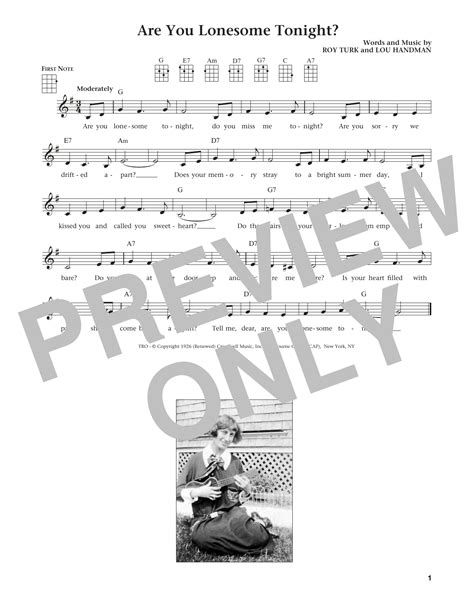 Are You Lonesome Tonight From The Daily Ukulele Arr Liz And Jim