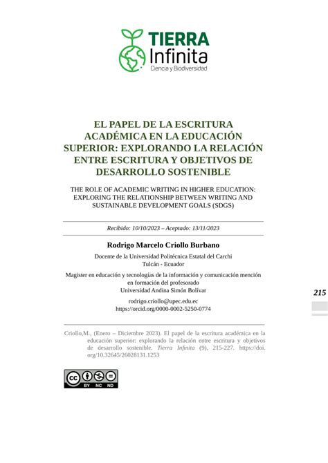 Pdf El Papel De La Escritura AcadÉmica En La EducaciÓn Superior