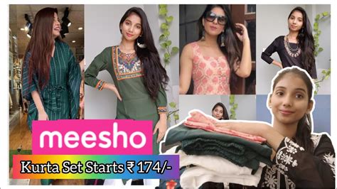 🌻meesho Kurtikurta Set Haul Starting Rs174😀 Summer Kurti Haul