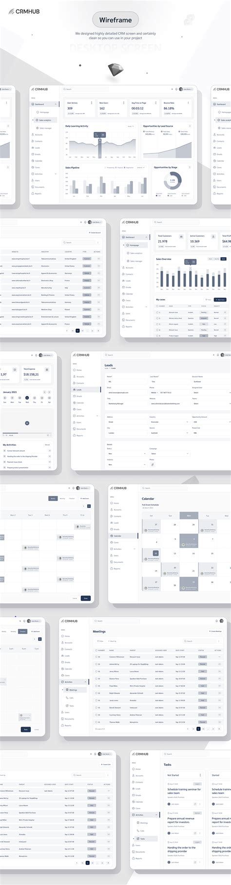 Saas Web Application Crm Dashboard Behance