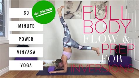 Power Vinyasa Yoga Inversion And Full Body Flow 60 Min Youtube