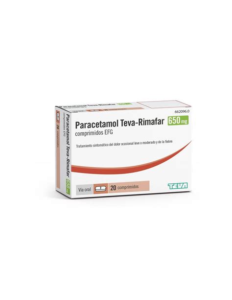 Paracetamol Teva Rimafar Efg Mg Comprimidos Online