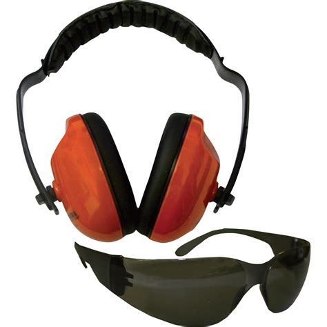 Forester Hearing Protector And Safety Glasses Combo — Orange Model Fo513t O Northern Tool