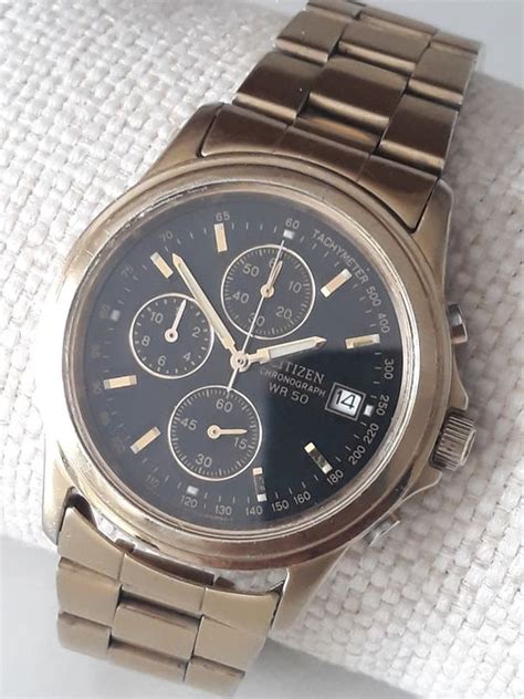 Citizen Vintage Quartz Chronograph Black Dial Gn0s7 Catawiki