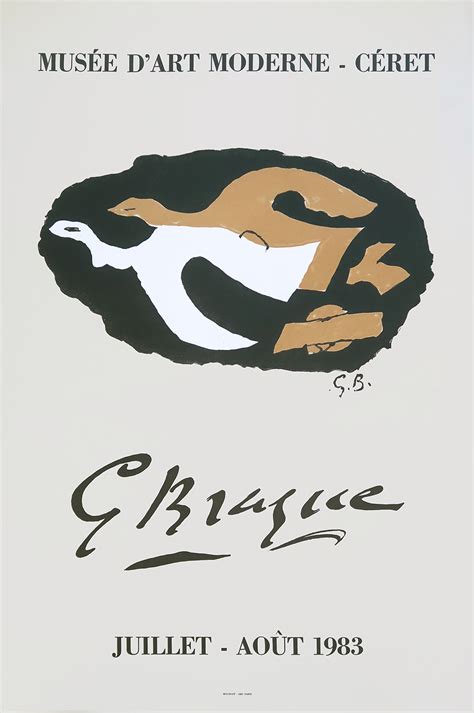 Georges Braque affiche imprimée en lithographie par Mourlot Musée d