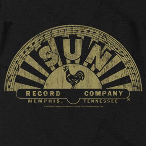 SUN RECORDS Impressive T-Shirt, Tattered Logo | Authentic Band Merch