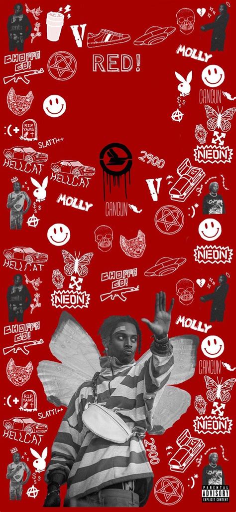 Red Playboi Carti Aesthetic Wallpaper