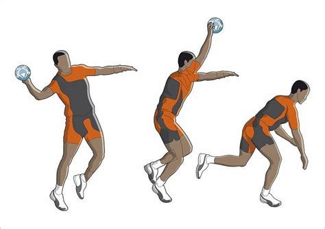 Prints Of Three Stages Of Handballer Performing Overhead Pass Team Handball Poster Size