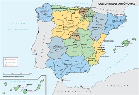 Mapa De España Por Comunidades Mapa De España