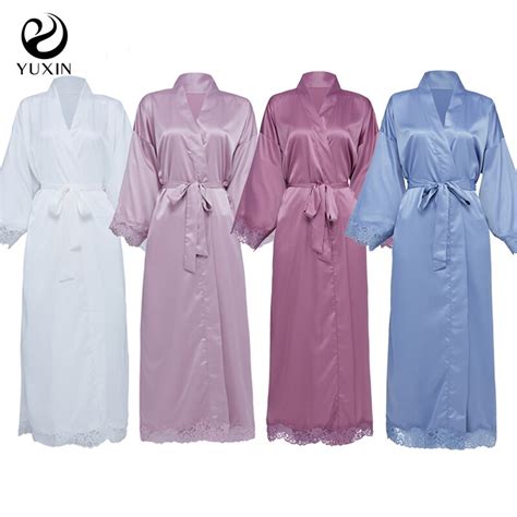 Yuxinbridal Robe De Mari E Kimono En Dentelle Satin Pour Femmes