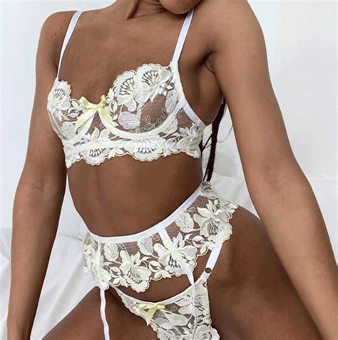 Floral Lingerie SetBridal Lingeriefloral LaceWedding Etsy