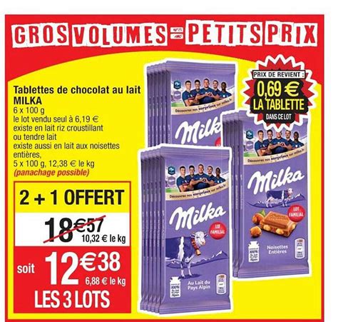 Promo Tablettes De Chocolat Au Lait Milka Chez Cora ICatalogue Fr