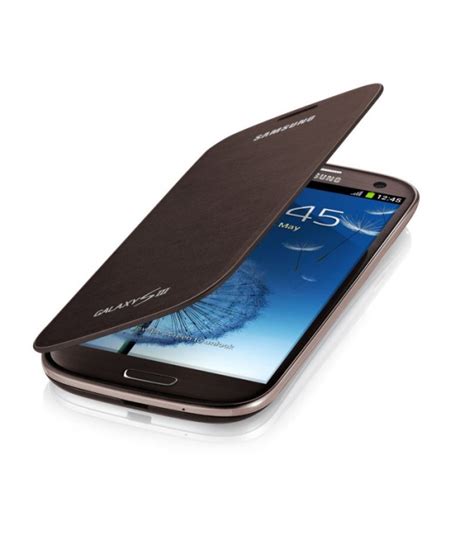 Flip Cover Samsung Galaxy S3 S3 Neo EFC 1G6FA Brown Kapaklı Kılıf