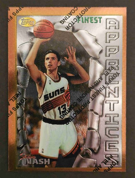 Sportlots Auctions Topps Finest Apprentices Steve Nash Rc W