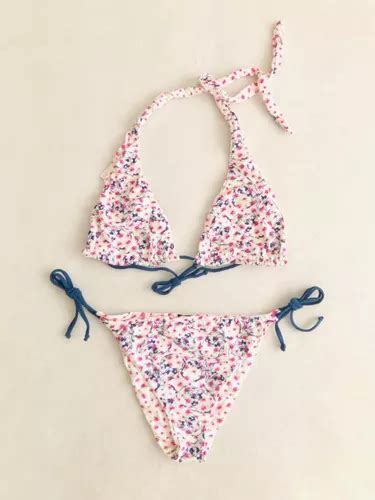 Intimissimi Calzedonia Bikini De Flores Doble Vista Original Env O Gratis