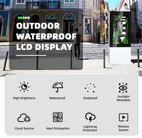 Project Custom Design Outdoor Lcd 55 Inch Custom Digital Signage Ip 65