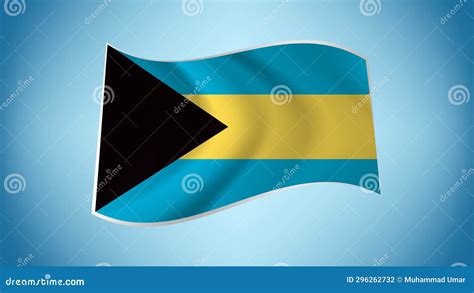 National Flag Of Bahamas Waving National Flag Of Bahamas Bahamas