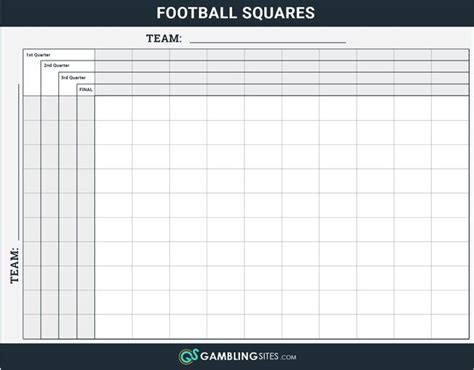 6 Free Printable Football Squares Templates You Can Download