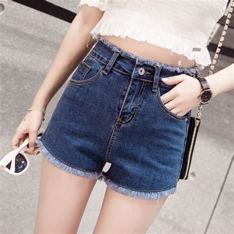 HOT Korean Style High Waist Short Denim Maong Short For Women Kpop Fashion Plus Size Shopee