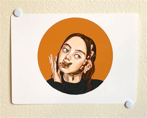 split face art print etsy