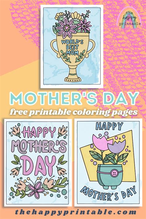 Mother’s Day Coloring Pages The Happy Printable