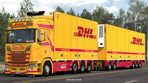 Ets2 138 Mod Dhl Tandem Skin For Scania S Euro Truck Simulator 2