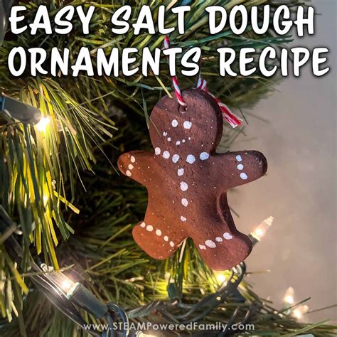 Easy 3 Ingredient Christmas Salt Dough Ornaments