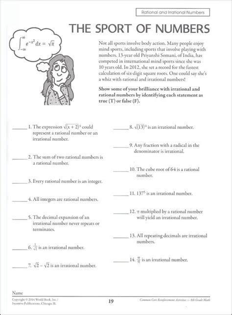 Common Core Math Activities Grade 8 Incentive Publications